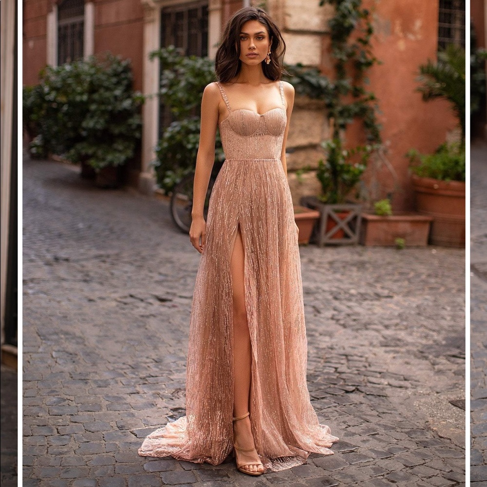 Glitter rose gold gown✨brand new with Tag ✨